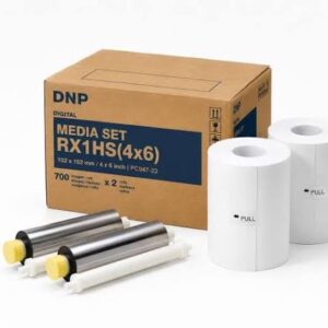 קרטון סט מדיה DNP RX1HS 4x6 עם שני גלילי נייר צילום ושני ריבוני צבע למדפסת סובלימציה